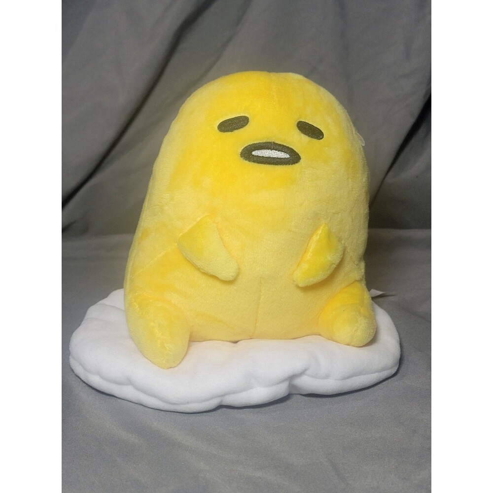 Sanrio Gudetama Plush Stuffed Animal Yellow White Anime 2023 Collectible